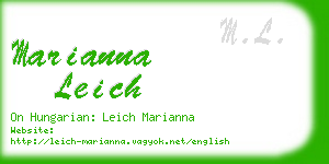 marianna leich business card